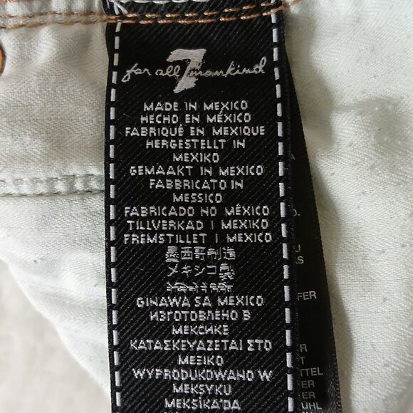 7 For All Mankind Aubrey High Waist Skinny Stretch Medium Blue Wash Jeans Sz 31 - Picture 10 of 11